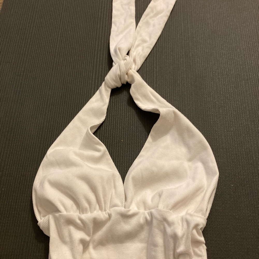 White Halter Top